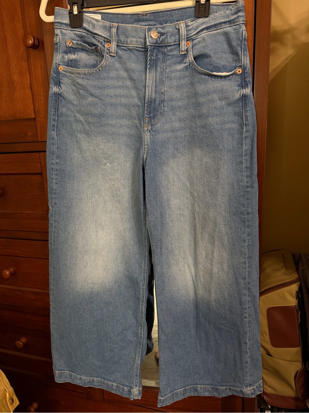 GAP High Rise Stride Ankle Wide Leg Jeans New Medium Wash Women’s 29 Short